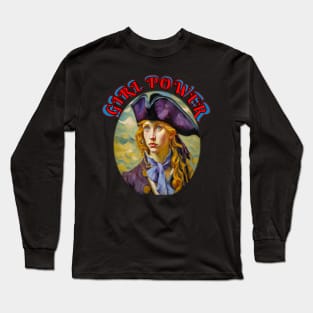 Girl power seventeenth century pirate queen Long Sleeve T-Shirt